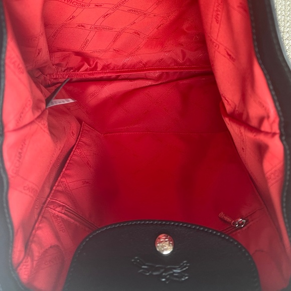 Longchamp Le Pliage Cuir LGP Graffiti Leather Tote Black Graphic Shoulder Bag - Picture 9 of 10